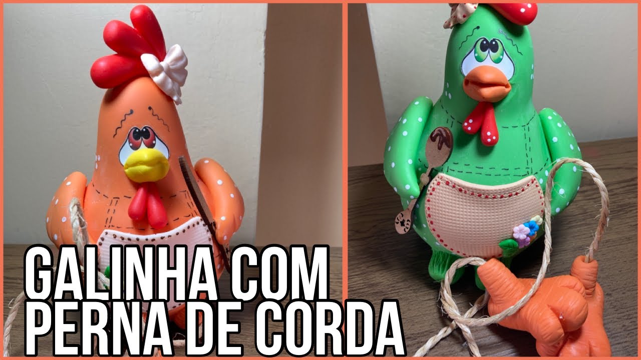 Galinha com perna de corda/Arte com a Paty Biscuit