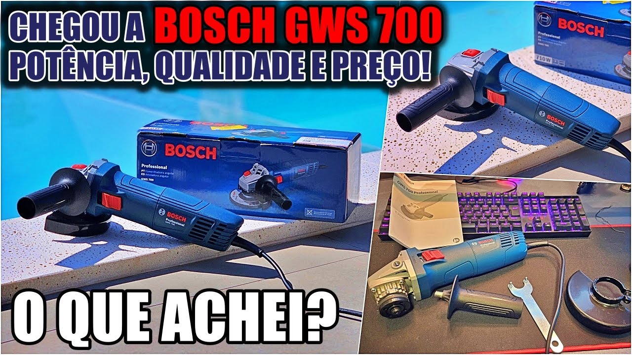 ESMERILHADEIRA BOSCH GWS 700 É BOA? PRIMEIRAS IMPRESSÕES!