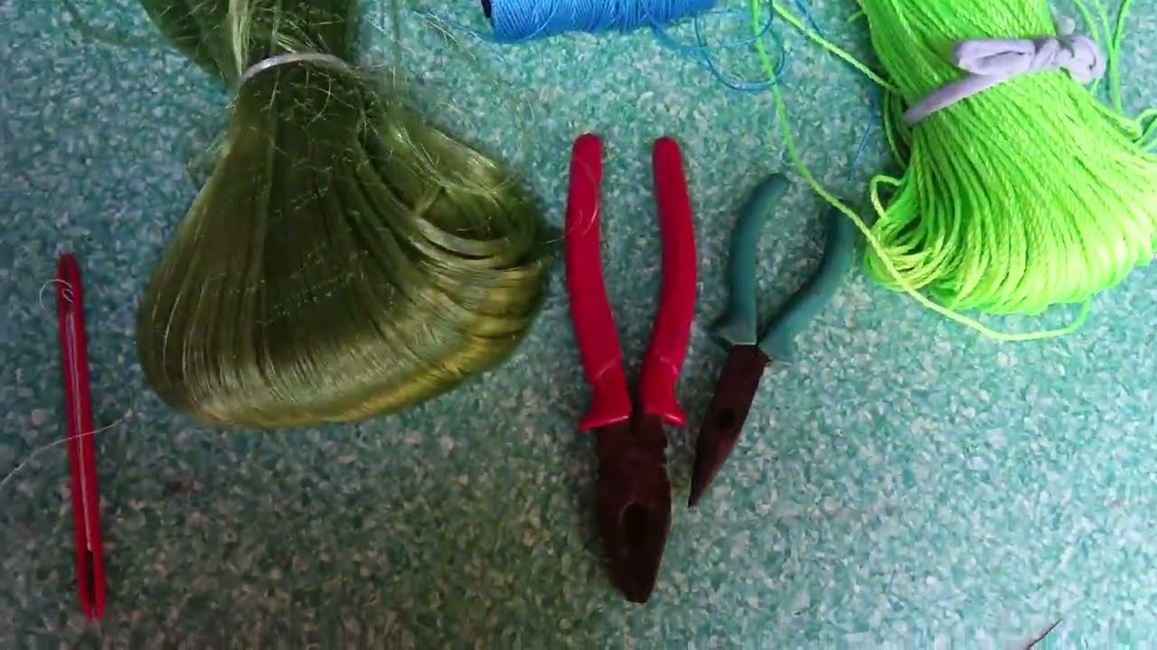 How to make a 4-mesh net? how do make gillnet Part-1