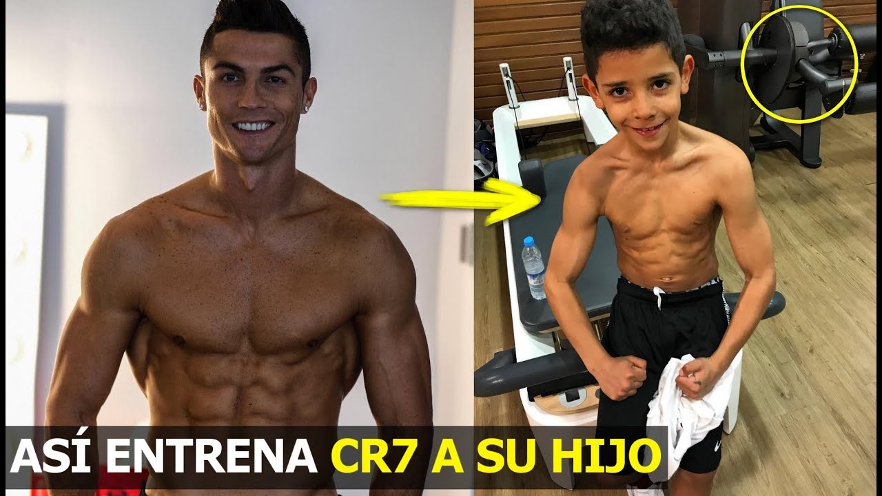 ¿POR QUÉ EL HIJO DE CRISTIANO ES TAN MUSCULOSO?, MIRA COMO ENTRENA CR7 JR CON SU PADRE