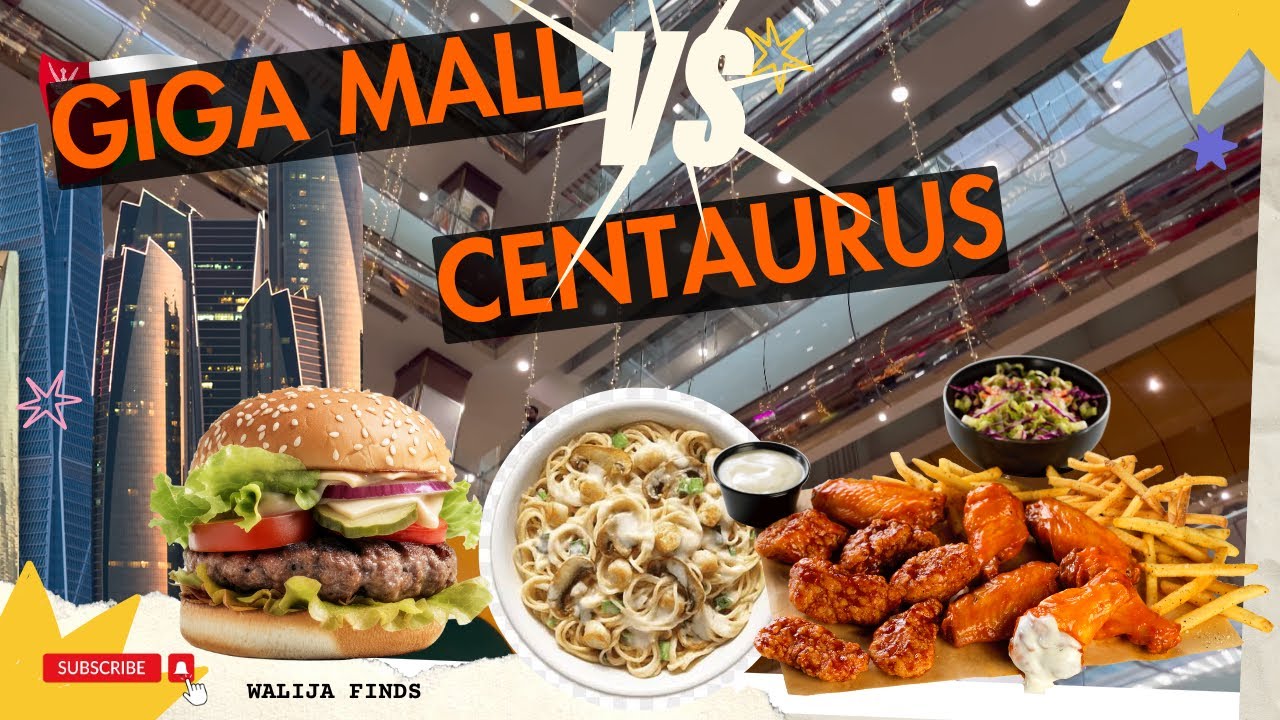 Eid Shopping and Food | Giga Mall vs Centaurus | Afghani Food Burgers Wings & Pasta 😋🛍️