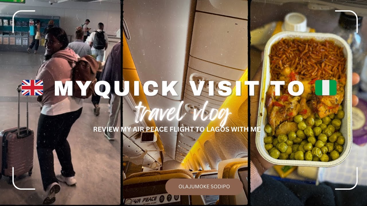 TRAVEL VLOG: Visit to Nigeria 🇳🇬 | Review AIRPEACE FLIGHT with me| Touchdown lagos | my first VLOG