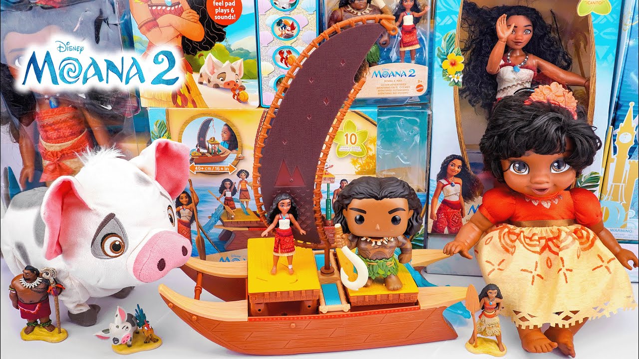 Unboxing NEW Disney Moana 2 Toys Collection | Disney Moana's Ocean Adventure Canoe Playset
