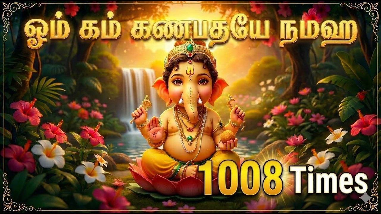 ஓம் கம் கணபதயே நமஹ - 1008 Times   #mantra #mantraoftheday #dailymantra #chanting #om #trending