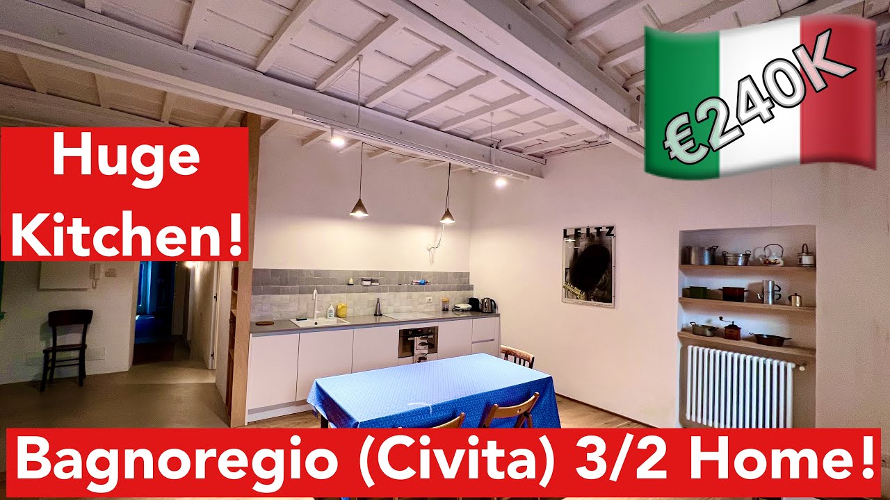 Italian Apt in Bagnoregio, Italy.  Renovated & Spacious in Historic District!  Just €240K!