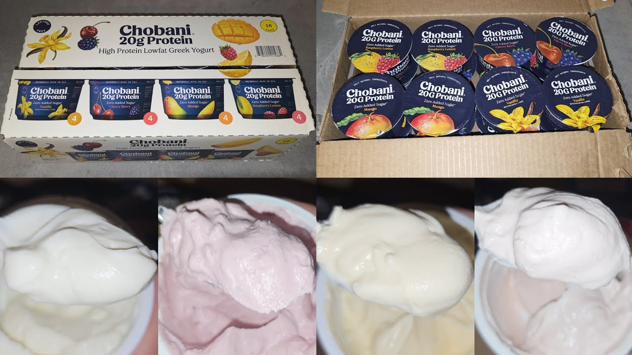 Costco Sale Item Review Chobani Greek Yogurt Vanilla Cherry Berry Mango Raspberry Lemon Taste Test
