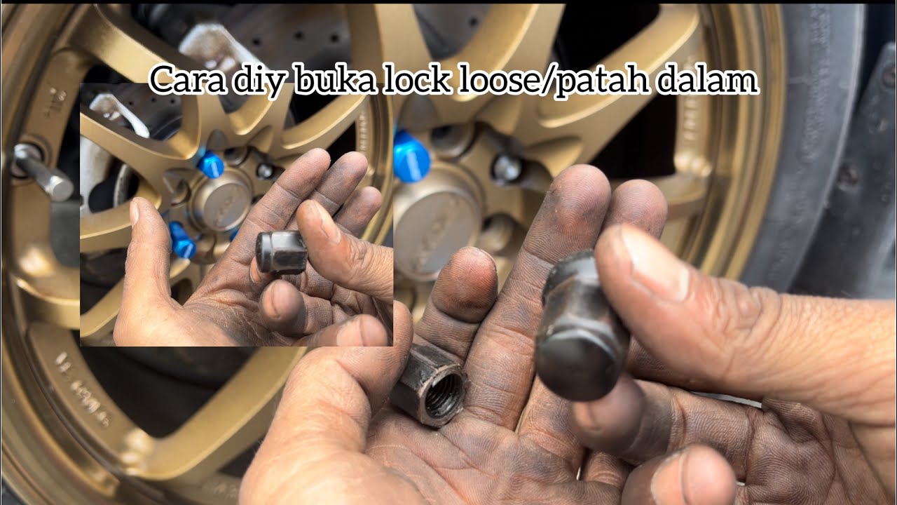 Cara bukak lock nut patah dalam tanpa welding atau bakar..
