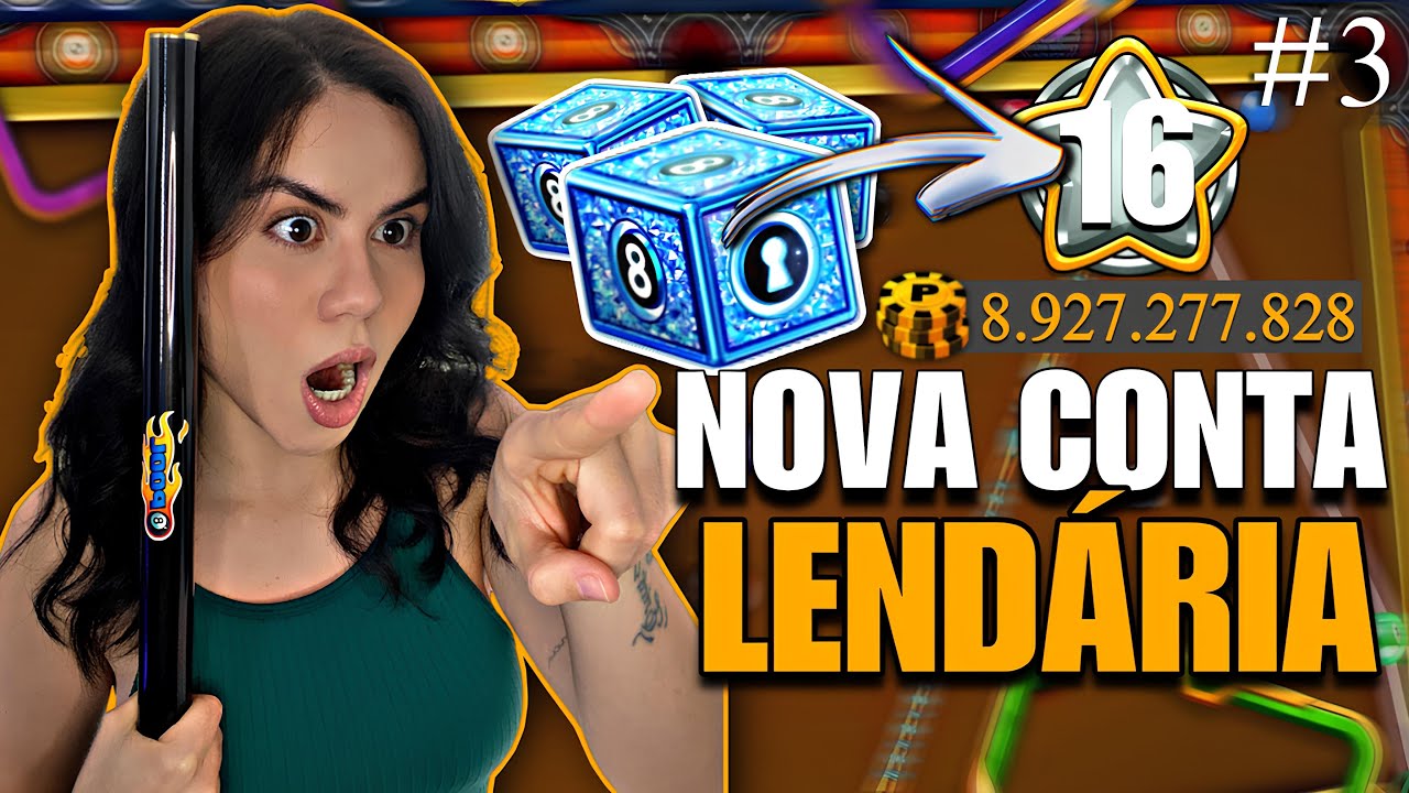 MEU PRIMEIRO TACO LENDÁRIO NA CONTA NOVA DO 8 BALL POOL