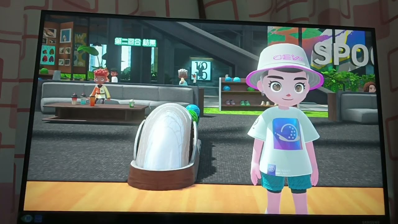 玩sports運動遊戲，來打保齡球