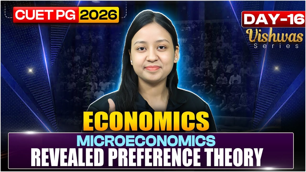 CUET PG 2026 Economics (COQP10)| Microeconomics Revealed Preference Theory CUET PG 2026 Preparation