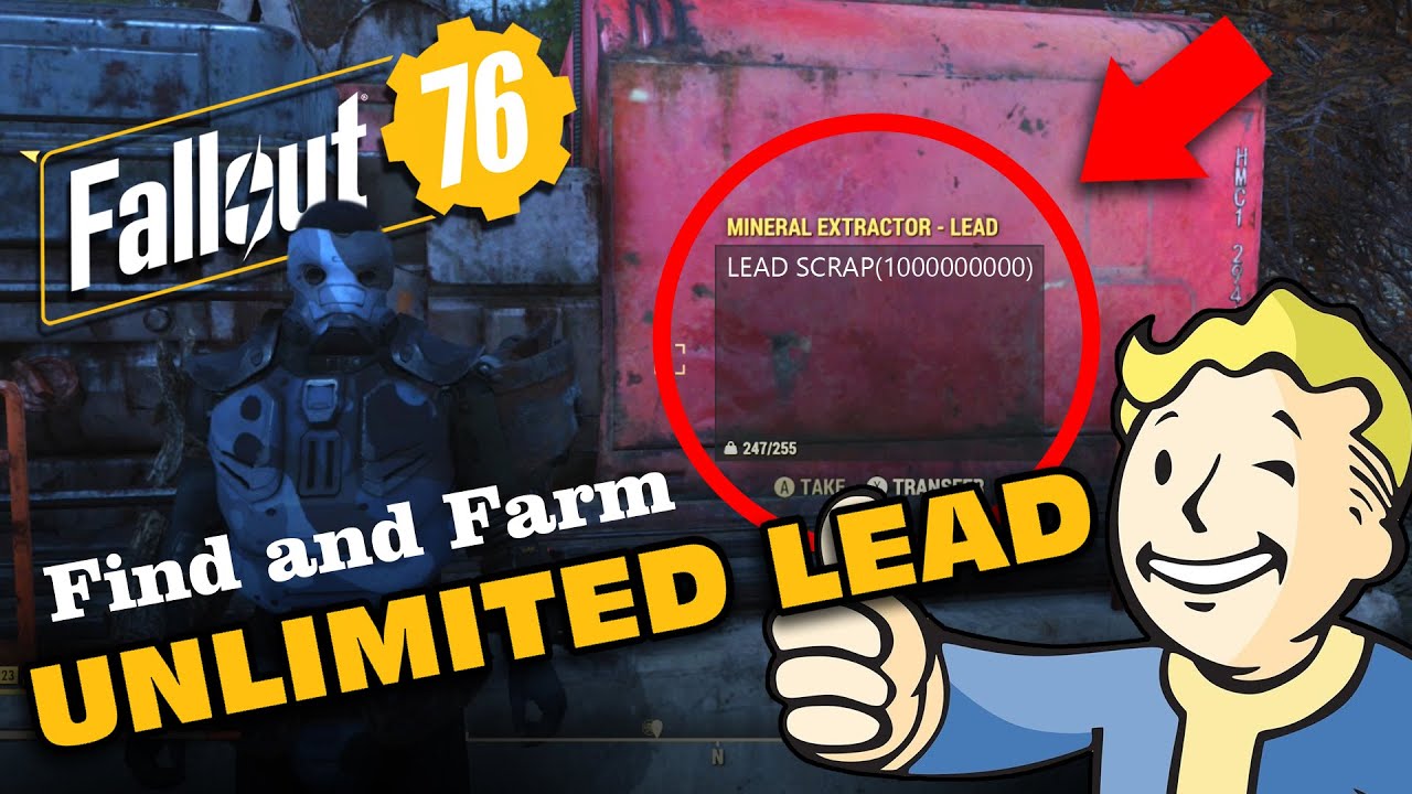 How to Find and Farm for UNLIMITED LEAD Guide - Fallout 76 (Easy)