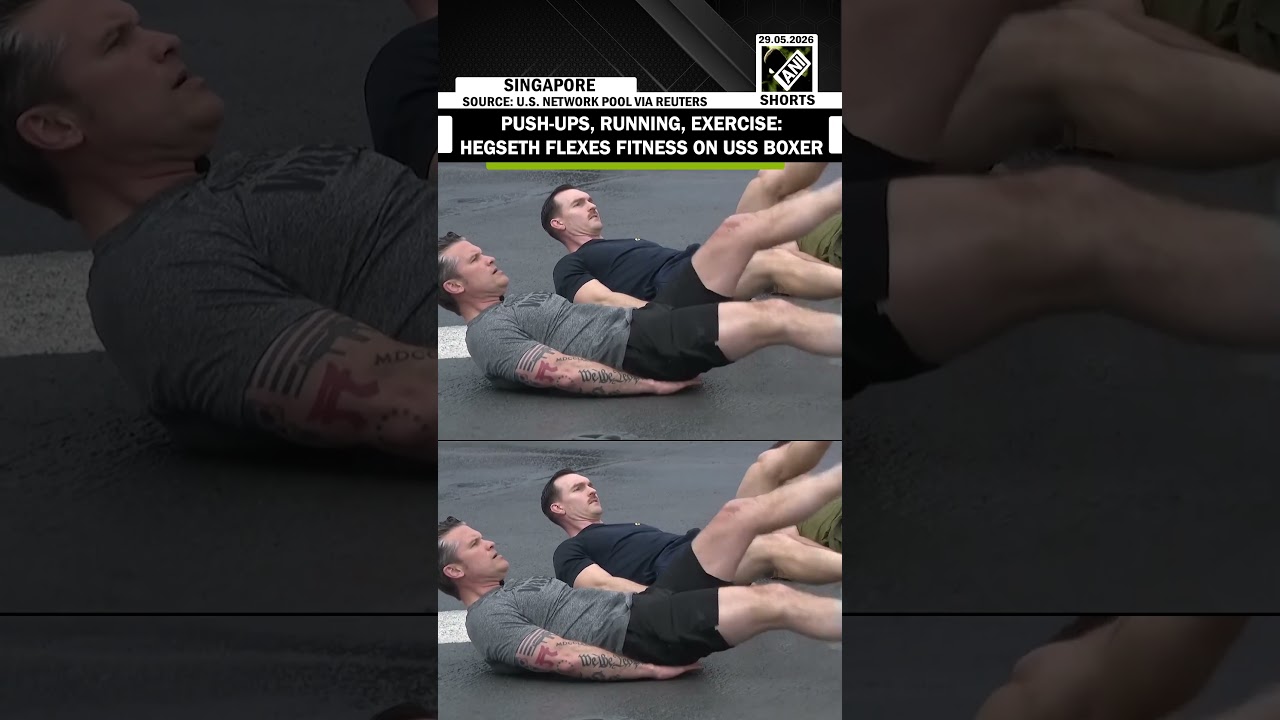 Push-Ups & Training on USS Boxer: US War Secretary Pete Hegseth flexes fitness with US troops