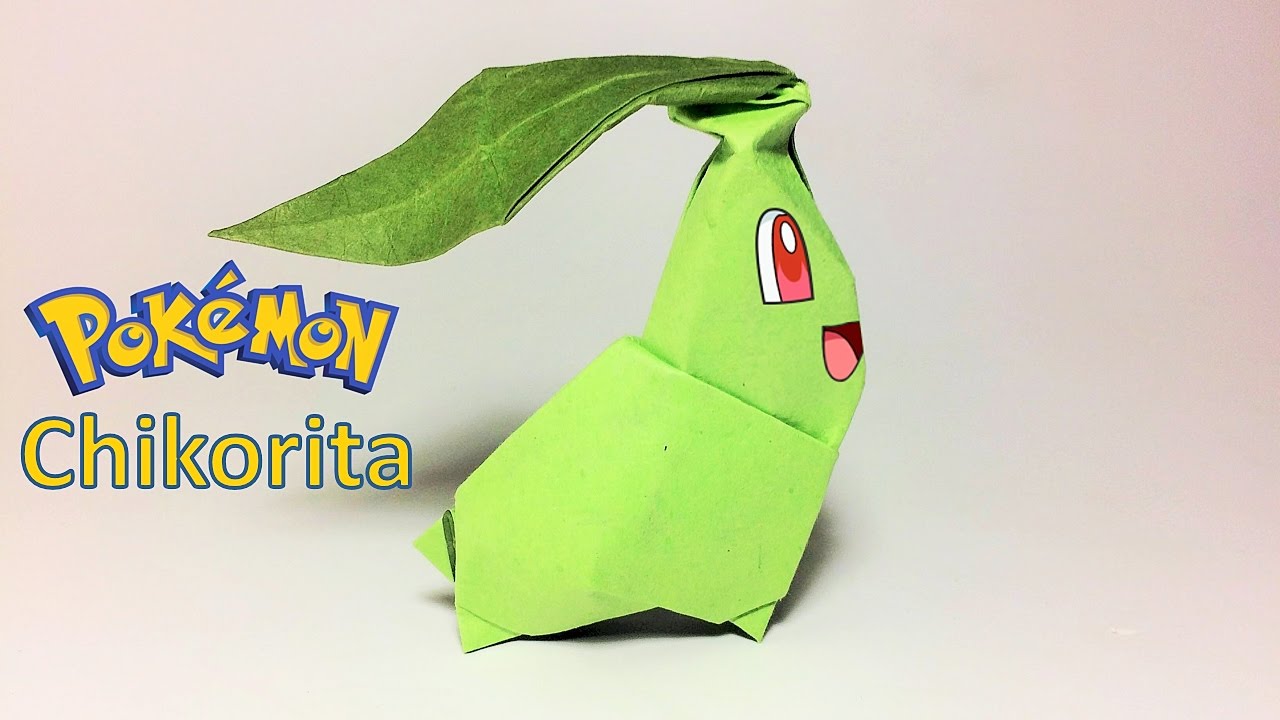 Pokemon Go: Origami Pokemon Chikorita by PaperPh2