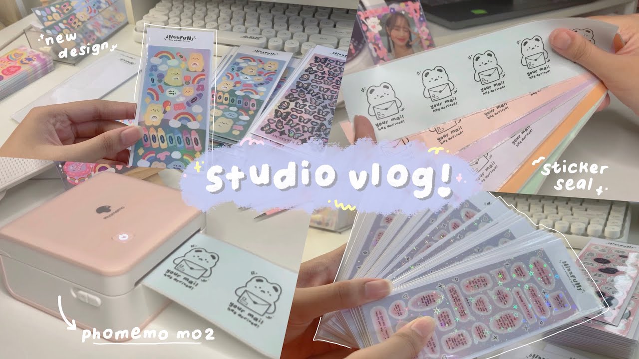 studio vlog:: 10.10 shop preparations, new designs, and more! 🍰  ft. phomemo mini printer