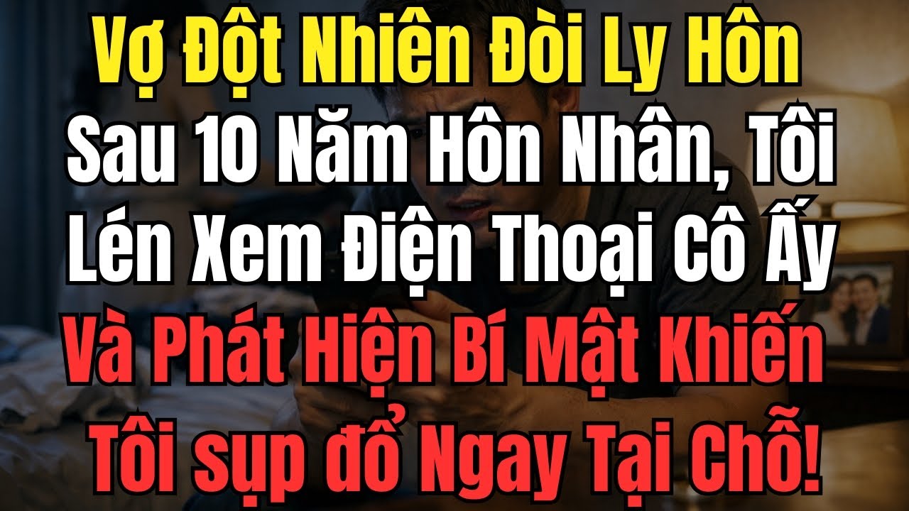 Vợ Đột Nhiên Đòi Ly Hôn Sau 10 Năm Hôn Nhân, Tôi Lén Xem Điện Thoại Cô Ấy Và Phát Hiện Bí Mật Khiến