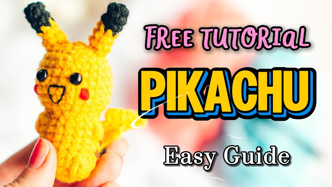 PIKACHU Mini Pokémon Plushie?! ✨⚡| Amigurumi Tutorial FREE