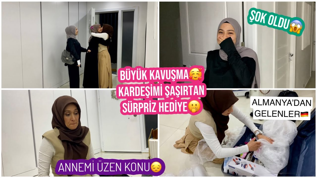ALMANYA’DAN AİLEM GELDİ 🥺, KARDEŞİME ŞAŞIRTAN SÜRPRİZ, 50 KG BAVUL AÇILIŞI, BİZE NELER GETİRDİ❓
