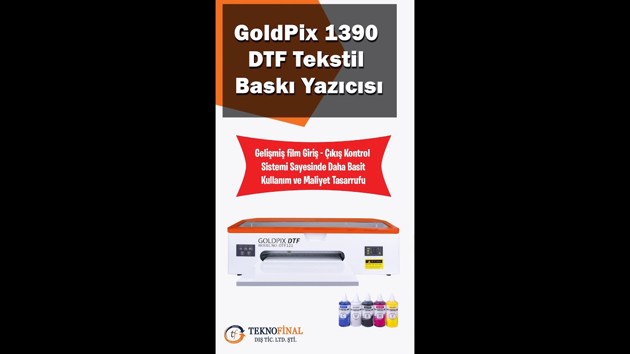 TÜRKİYE'DE İLK!! Masaüstü Orijinal Goldpix DTF Baskı Yazıcısı