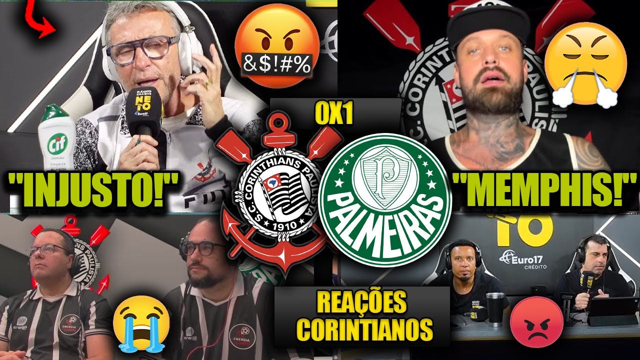 REAÇÕES dos CORINTIANOS - CORINTHIANS 0x1 PALMEIRAS - PAULISTÃO 2026 - REACT VAMOS RIR DO TIMÃO!