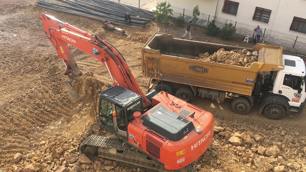 Hıtachi zaxis 280 lch ekskavatör Ford 4136 d hafriyat yükleme