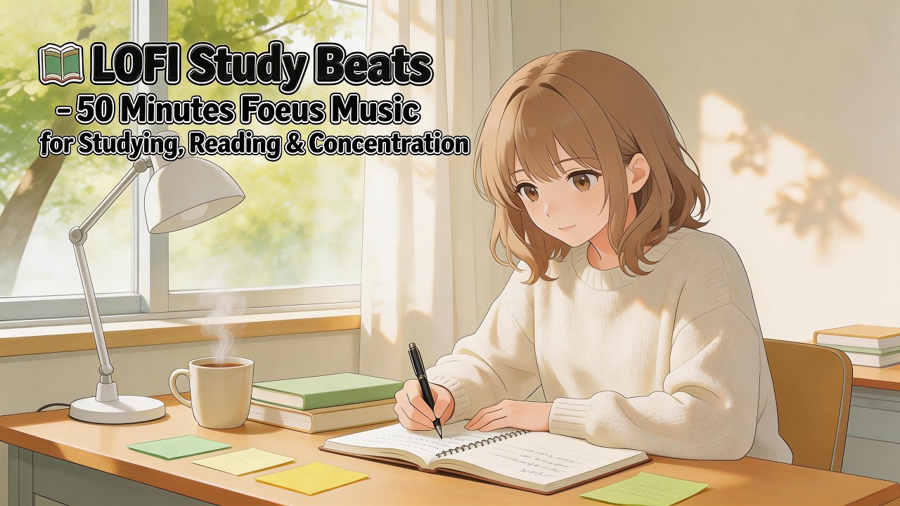 📚 Lofi Study Music (50 Min) | Reading & Homework Focus 🕯️#Lofi #StudyMusic