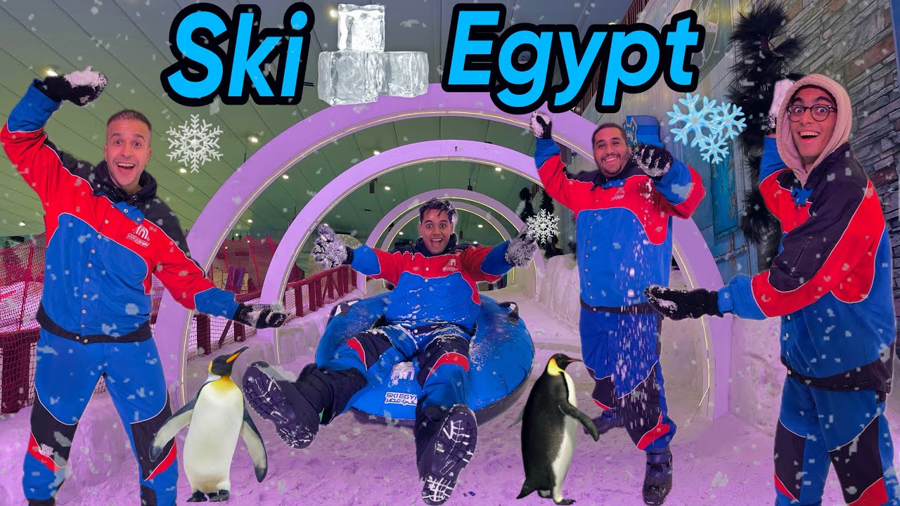 دخلنا اكبر مدينة ثلج وشوفنا البطاريق🐧 _واتجمدنا جوه🥶 _ Ski Egypt 🧊😱 / اوتاكا/ Bassem Otaka