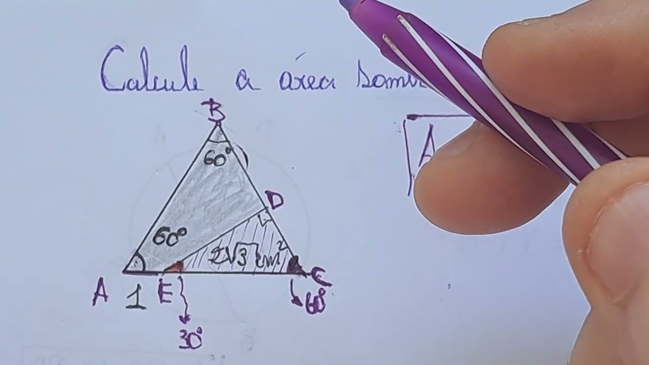 GEOMETRIA PLANA BÁSICA: Questão interessante de área sombreada.  