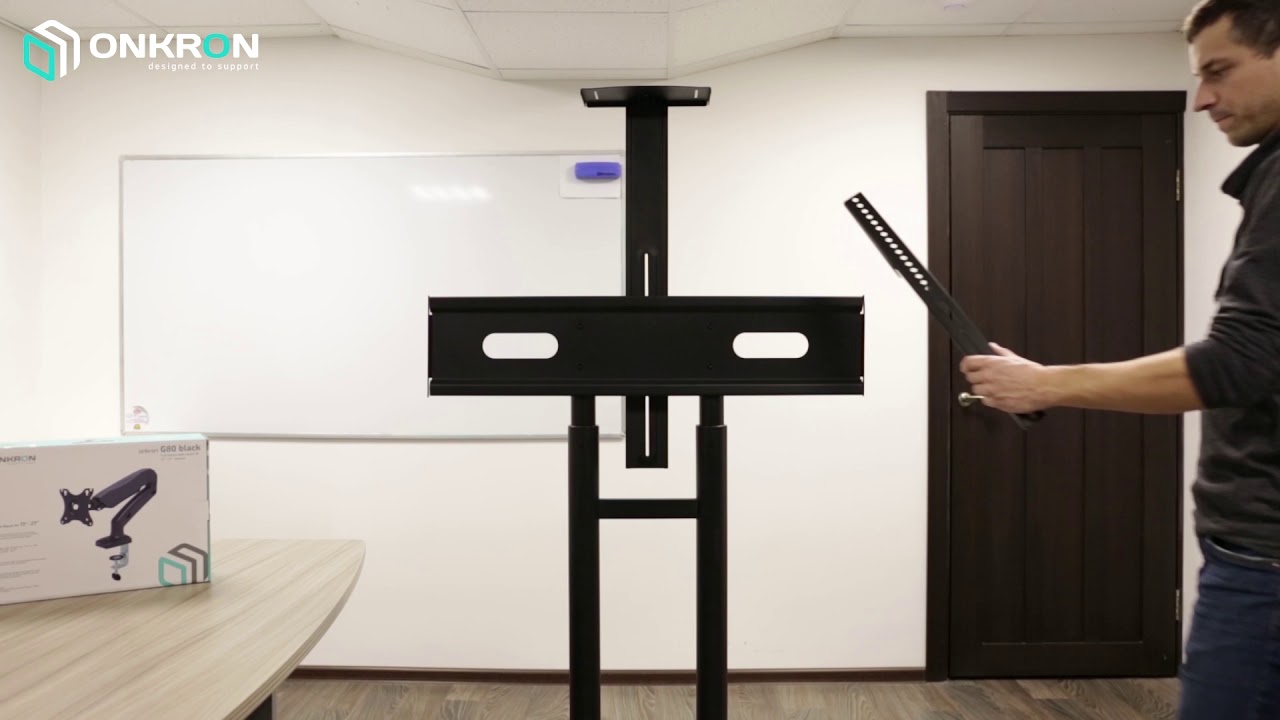 Video Installation Instruction - Assembly of Onkron TS1881 Mobile TV Cart TV Stand.