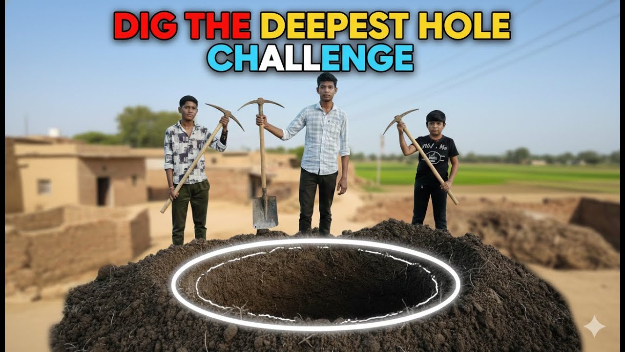 Deepest Hole Challenge: 3 Log Vs 3 Gadhe 😱 (देखें कौन जीता!)