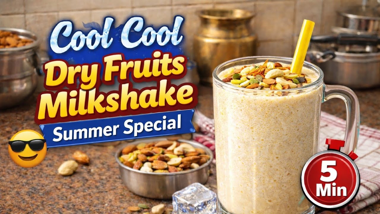 Summer Special Dry Fruits Milkshake | 5 Min Mein healthy Drink recipe|#cooking 