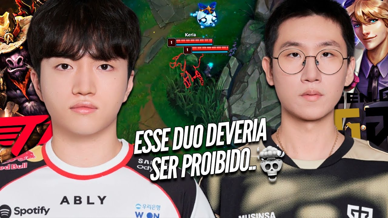 O DUO BOT PROIBIDO no LOL, T1 KERIA e GENG RULER, SÃO INSANOS JUNTOS!