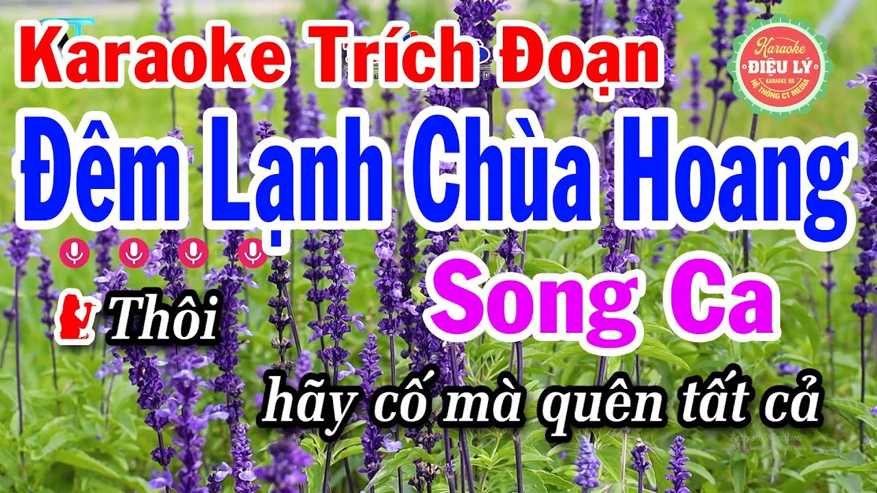 Karaoke Trích Đoạn Đêm Lạnh Chùa Hoang Song Ca Dễ Hát