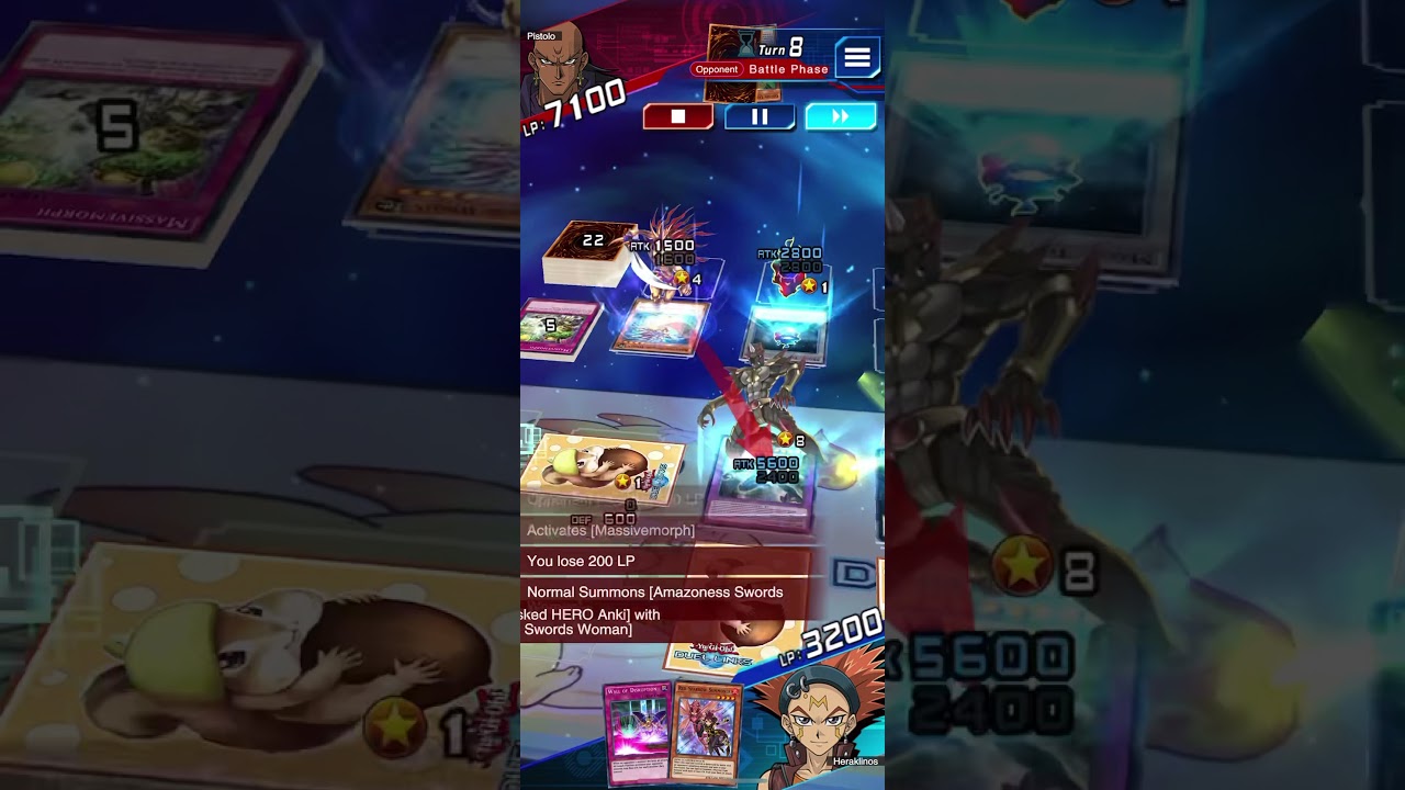Destiny Hero Masked Hero Deck Vs. Lava Golem Trap Stall Burn Deck Yu-gi-oh! Duel Links