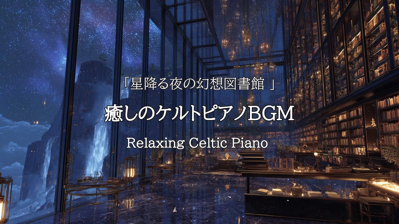 【作業用BGM】星降る夜の幻想図書館 ─ 癒しのケルトピアノ 【癒し|リラックス】散歩 | 読書 |勉強 | 瞑想