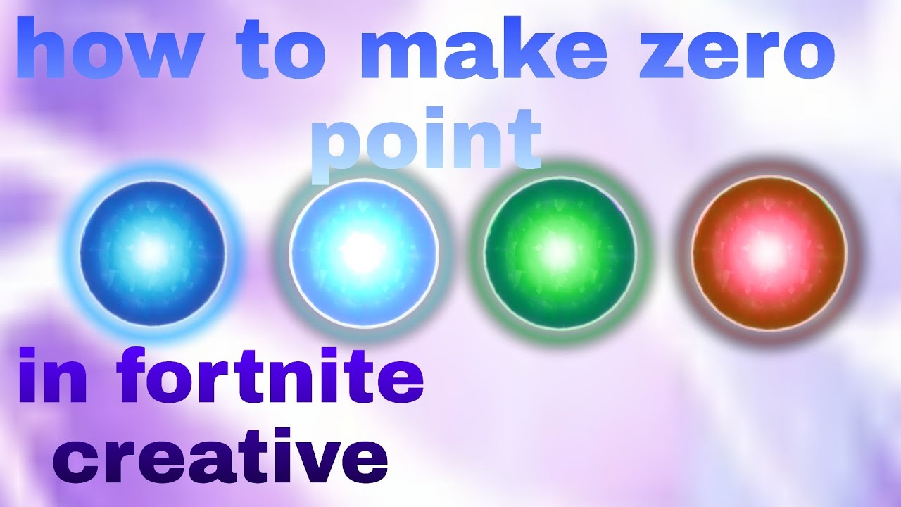 Fortnite creative How to make (zero point)