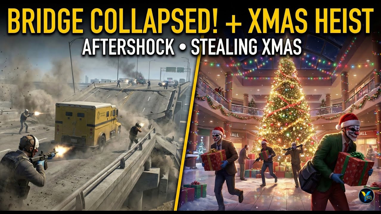 BRIDGE COLLAPSED! 😱 Surviving the Aftershock & Stealing Xmas | Payday 2 Career #pcgaming