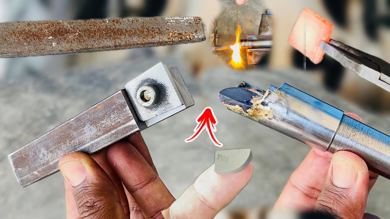 making a two steel cutting diy tools on lathe machine in local workshop | new diy tool making ideas