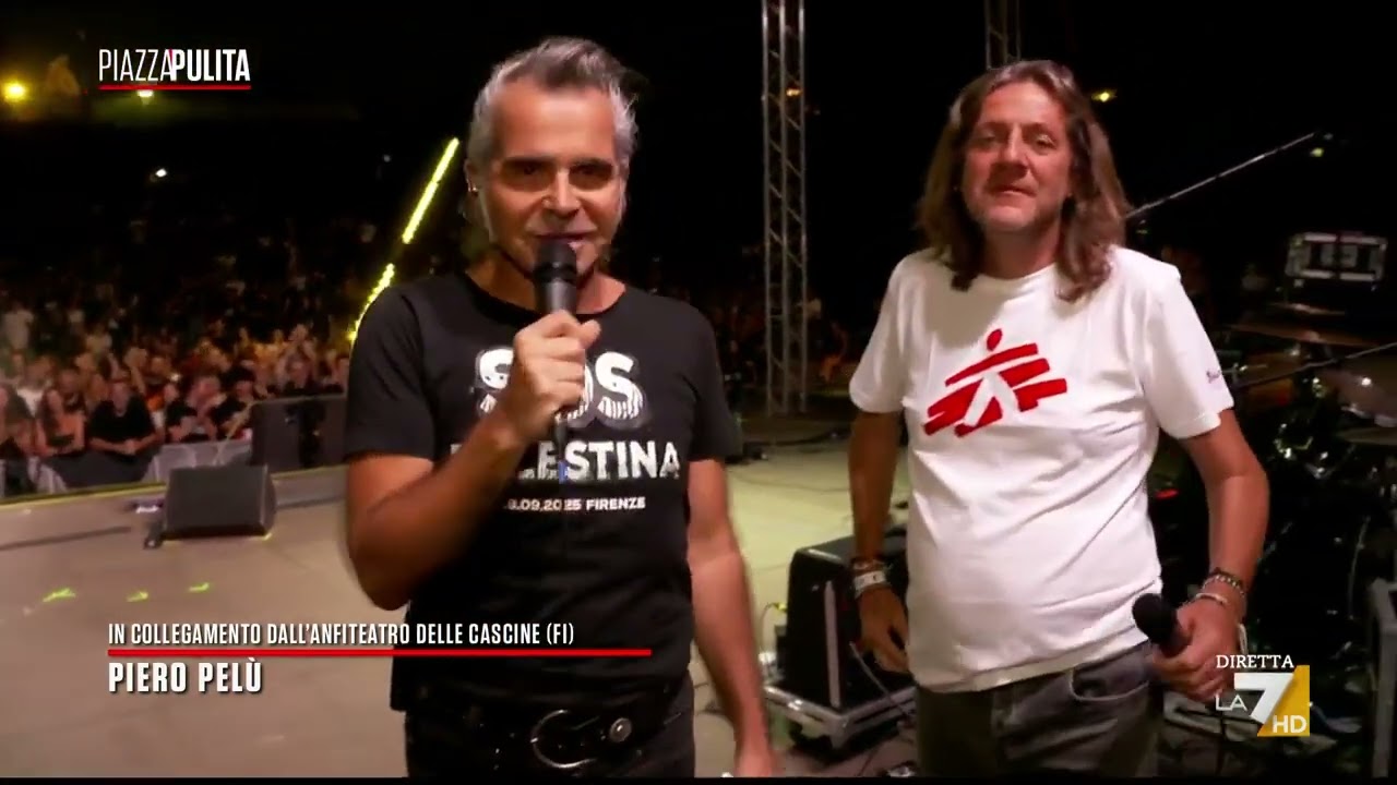 Concerto SOS Palestina: il collegamento di Piero Pelù e di Medici Senza Frontiere