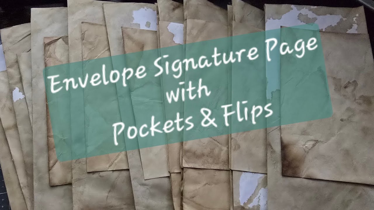 Envelope Signature Page with Pockets & Flips ... Perfect MASS MAKE item! #creatorsinspiringcreators 