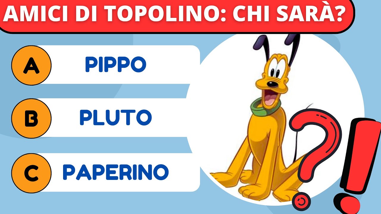 Quiz Personaggi Topolino | Allena la mente | indovinello fantastico mondo | QUIZ QUASAR