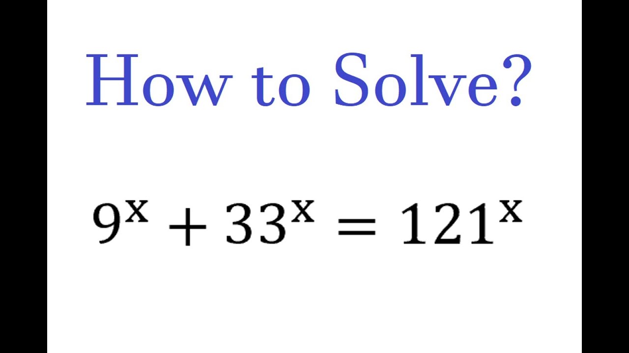 Math Olympiad: How to Solve this Exponential Equation?