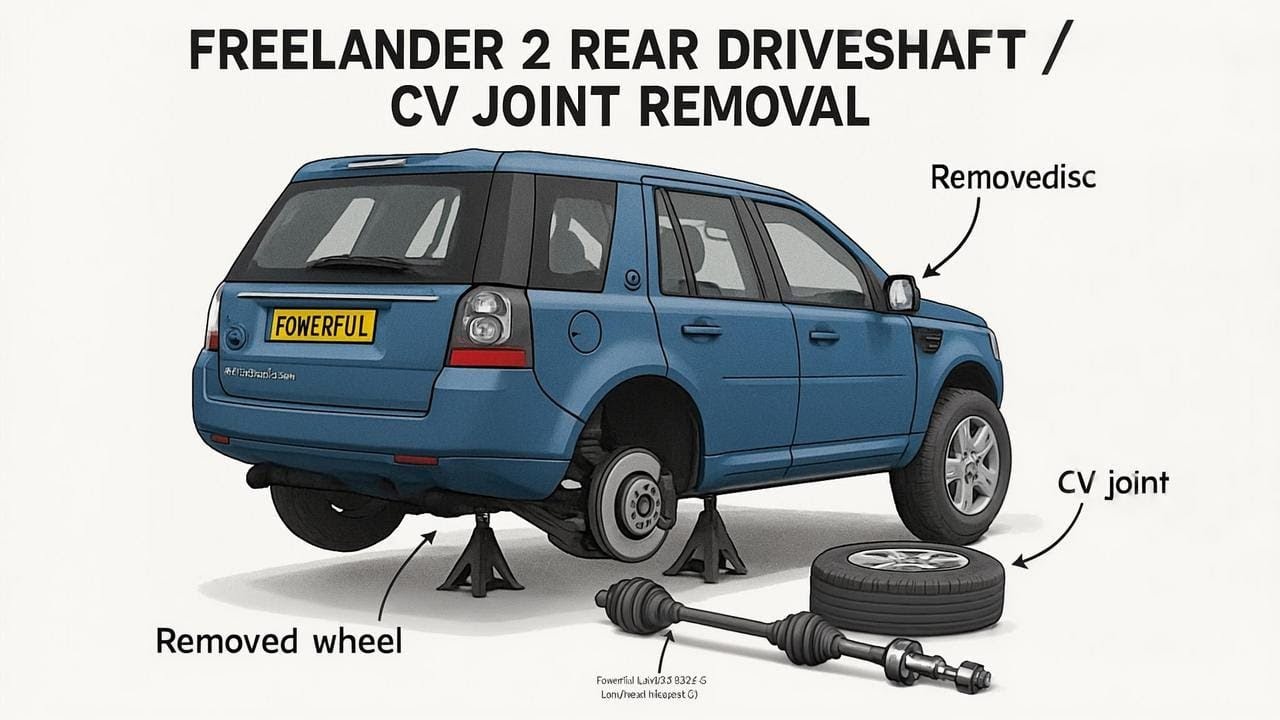 Снятие и замена заднего приводного вала / ШРУСа / пыльника Land Rover Freelander 2 / LR2