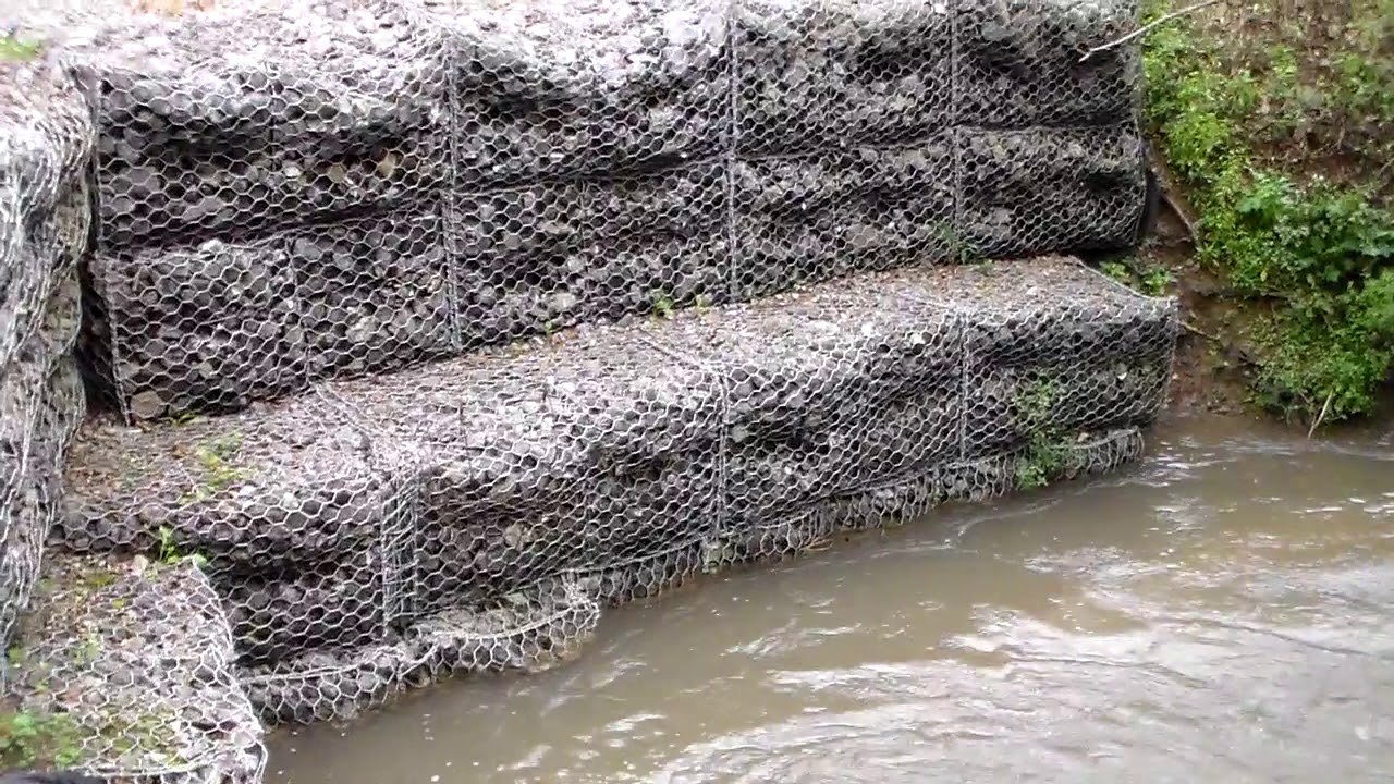 How to Properly Construct a Gabion Basket Stream Bank Stabilization Project