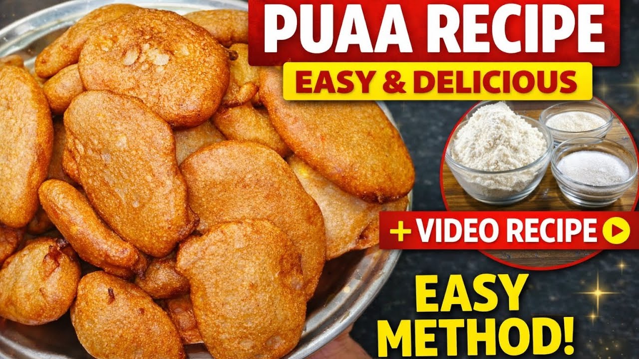 Maida suji pua recipe । Holi special pua।केला सूजी और मैदा से बना बहुत ही स्वादिष्ट पुआ।