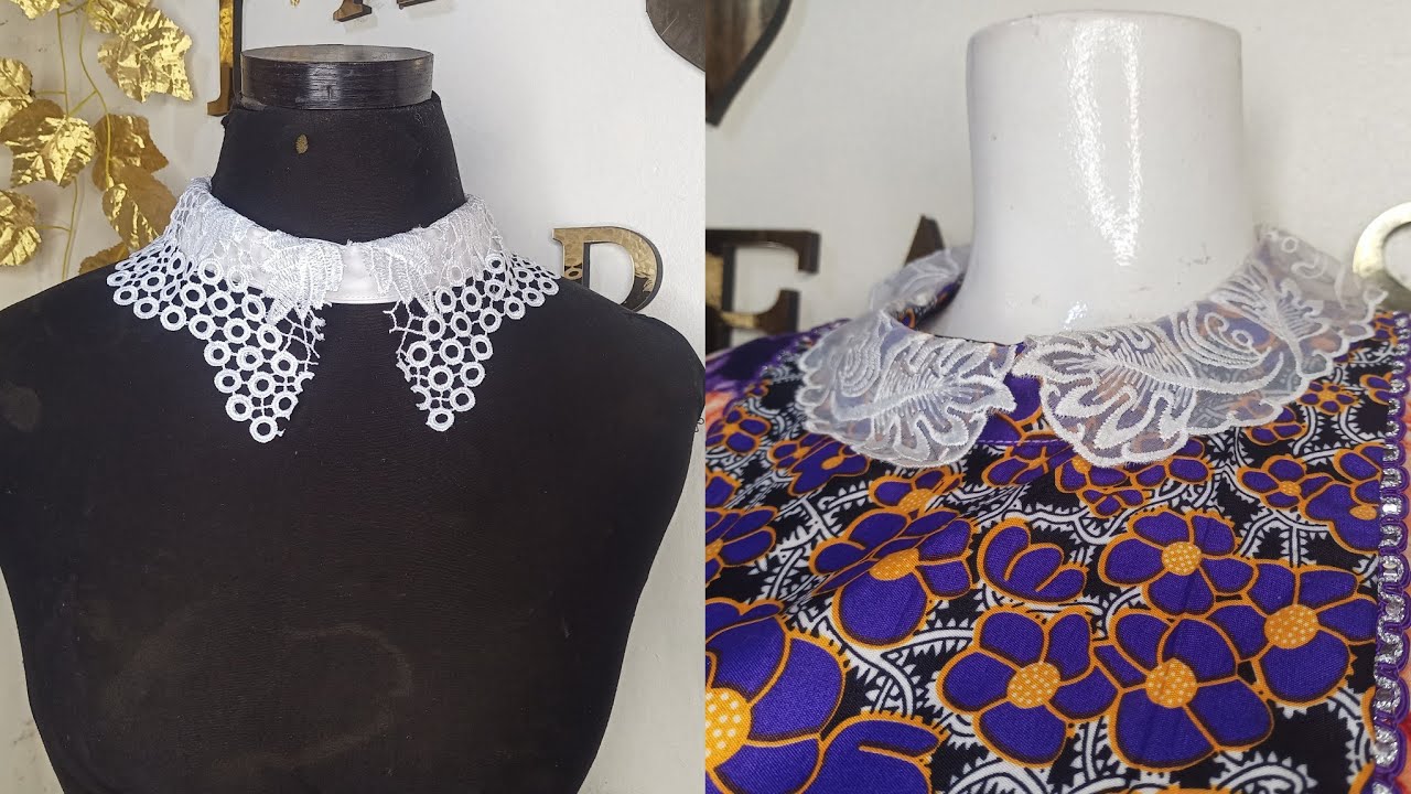 How to make a FANCY LACE COLLAR | DIY LACE COLLAR DESIGN