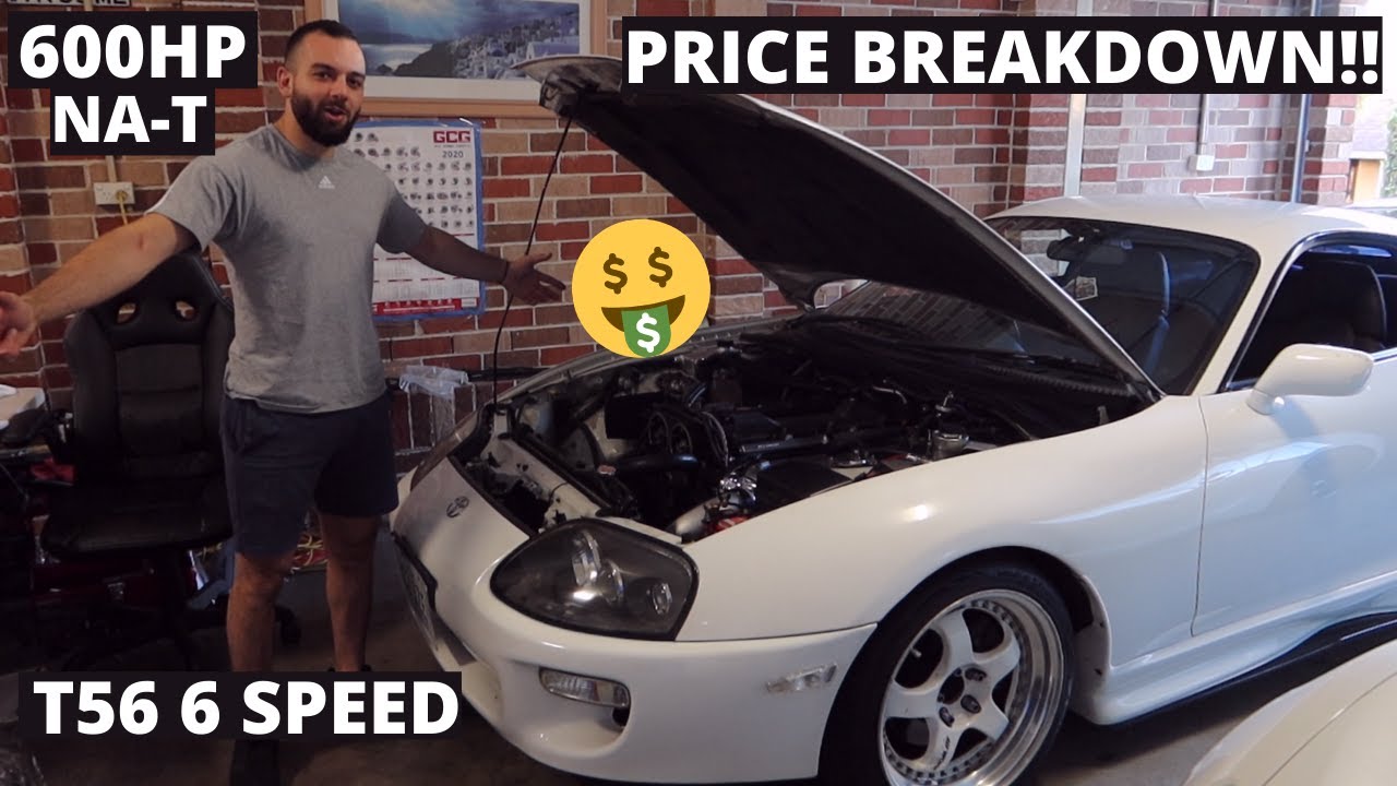 HOW MUCH $$$ did our 600HP NA-T 2JZ, 6 SPEED T65 Swapped SUPRA Cost us - (Complete Price Guide)