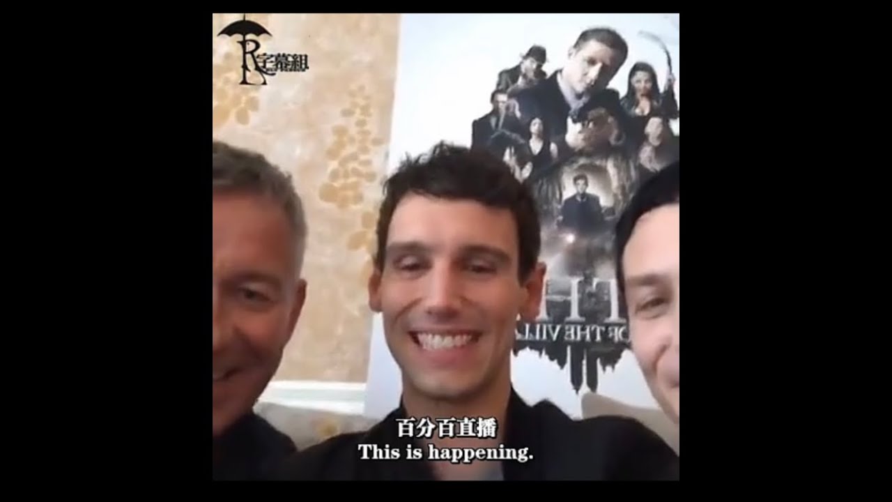GOTHAM season 3 Facebook livestream - Robin Lord Taylor , Cory Michael Smith, Sean Pertwee 2016
