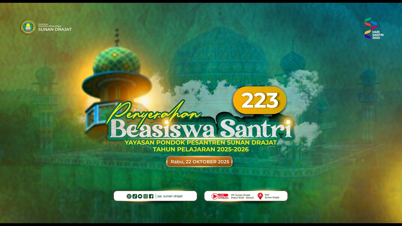 PENANDATANGANAN PAKTA INTEGRITAS BEASISWA SANTRI BERPRESTASI DARI PEREKONOMIAN PP. SUNAN DRAJAT