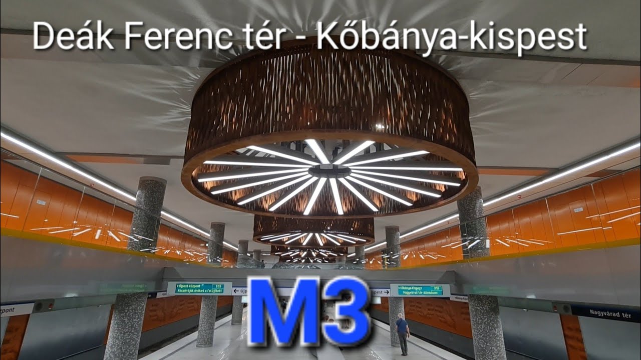 Az M3-as metró felújított állomásai Deák tér - Kőbánya