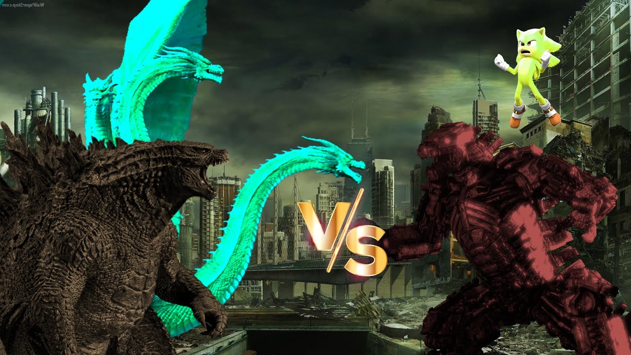 CoenZilla and Saturn Vs. Master Hyper Sonic 1234 and Super Red Mechagodzilla